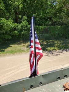 Flag Pole Set for Military Truck - Heavy Duty